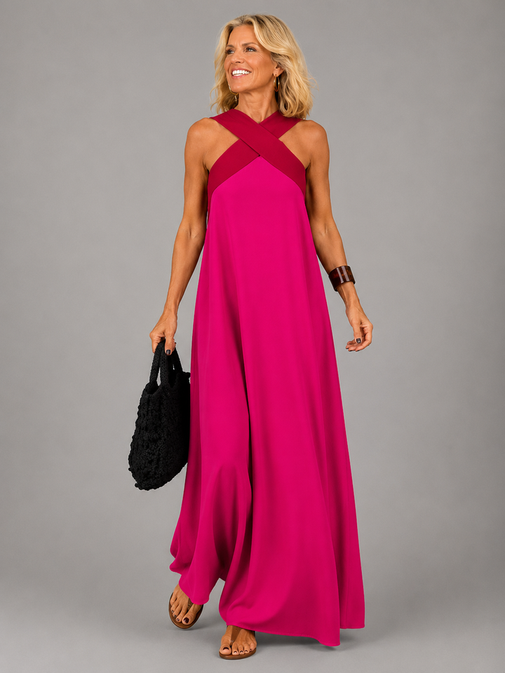 Verina | Cross Neck Maxi Dress