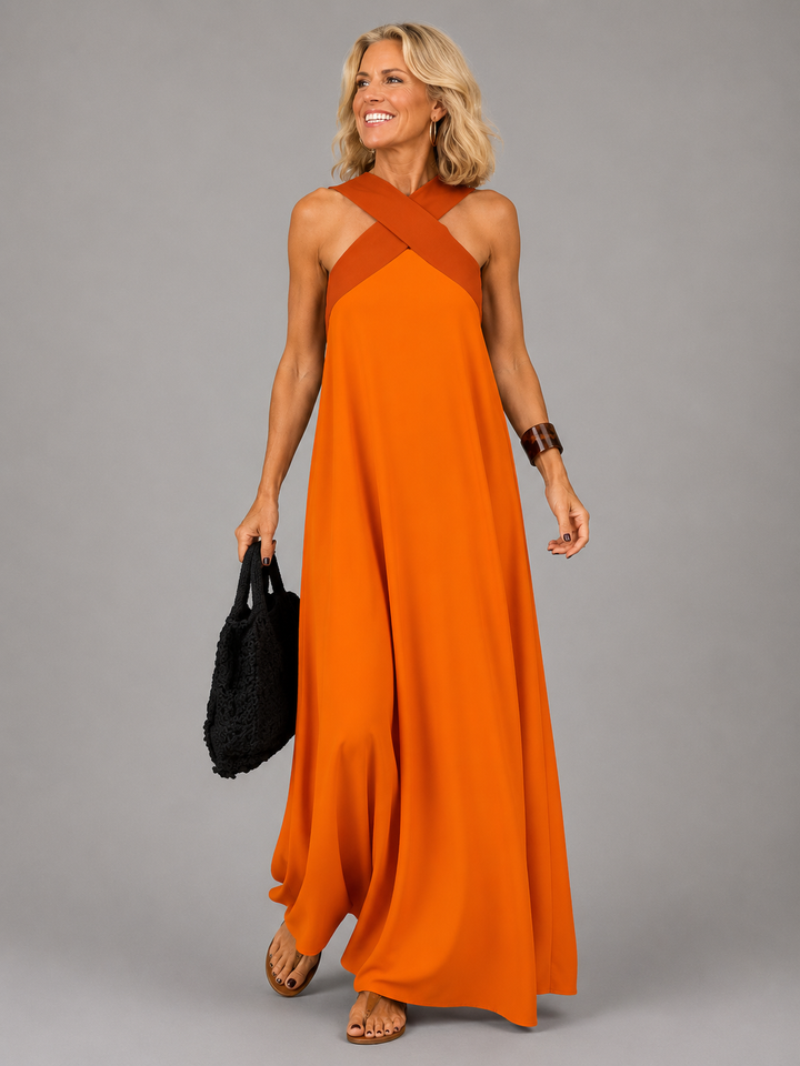 Verina | Cross Neck Maxi Dress