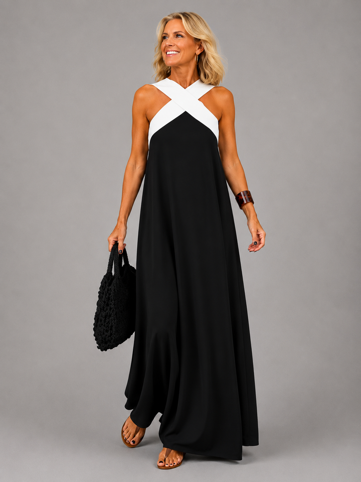 Verina | Cross Neck Maxi Dress