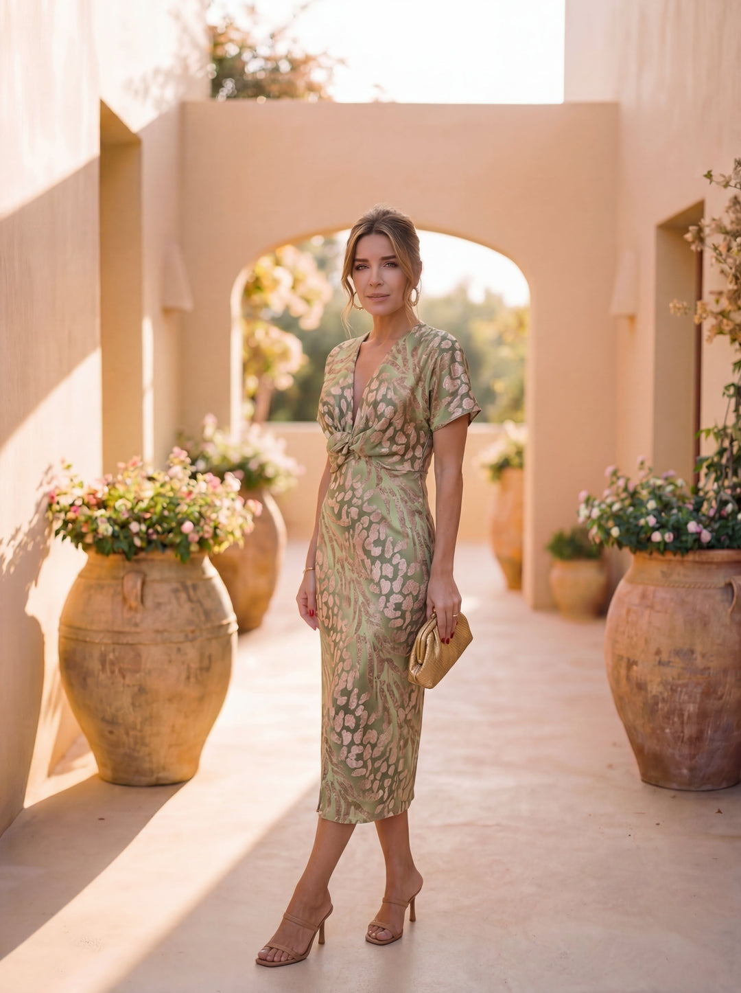 Delphine | Copper Midi Dress