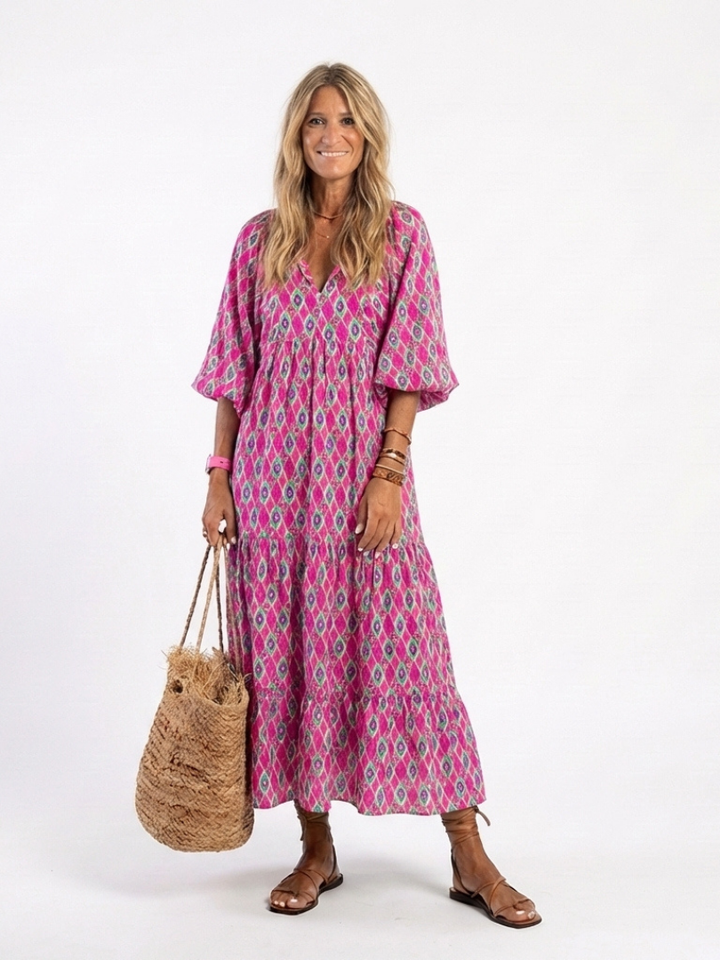 Annelize | Patterned Midi Dress