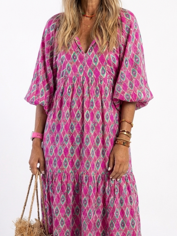 Annelize | Patterned Midi Dress