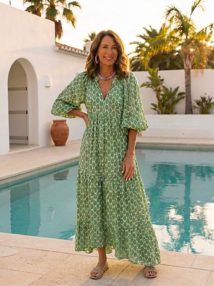 Annelize | Patterned Midi Dress