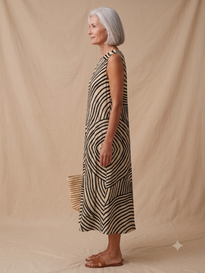 Jade | Printed Beach Midi Dress