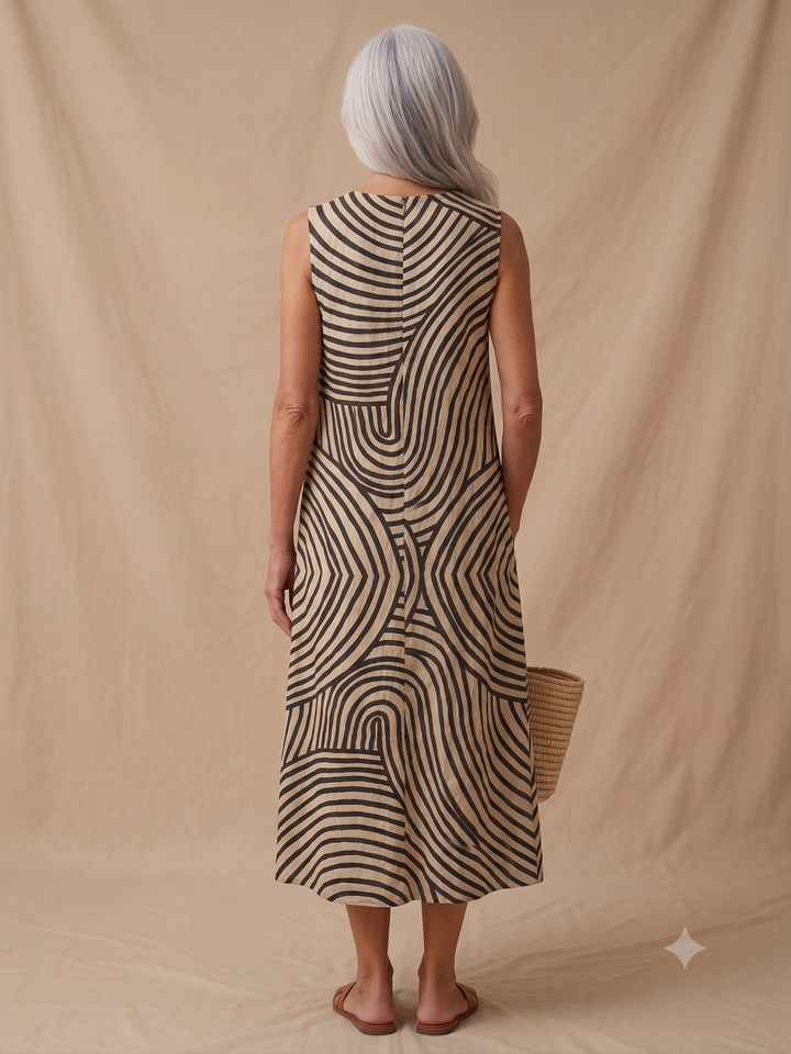 Jade | Printed Beach Midi Dress