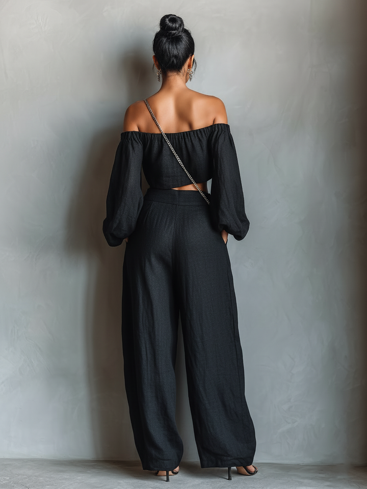 Corinne | Strapless Linen Set