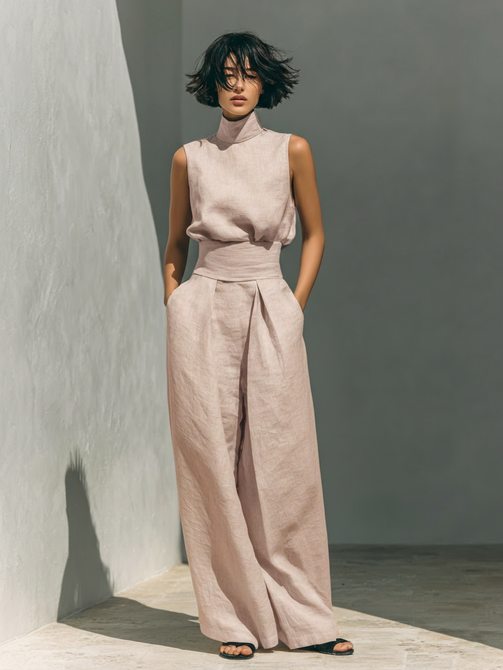 Claudette | Linen Blouse Set