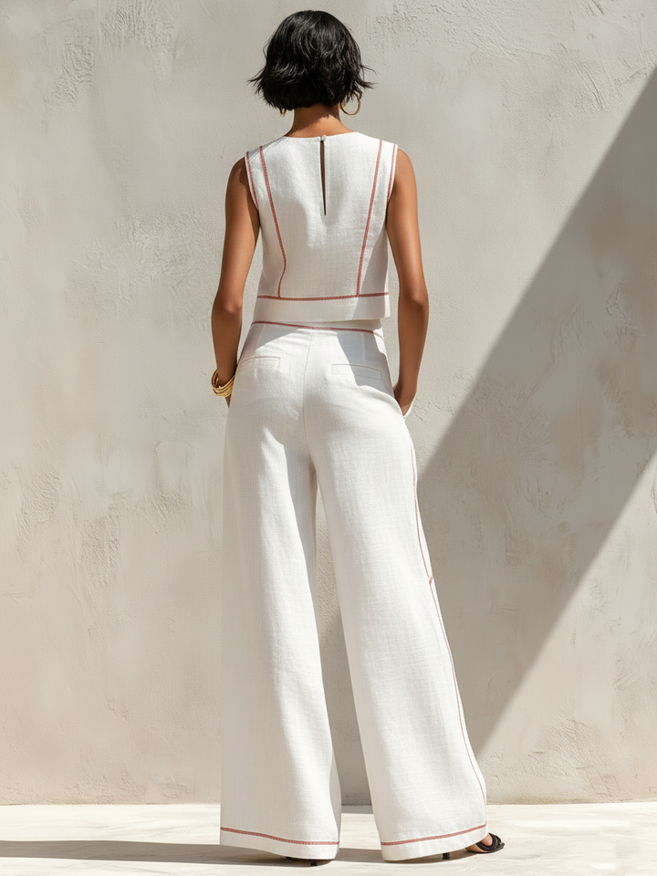 Alta | Contrast-Seam Two-Piece Set