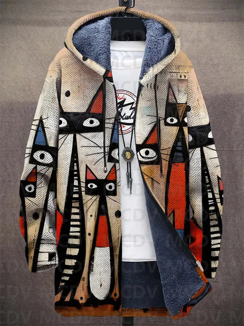 Megan | Artistic Zip-Up Hoodie