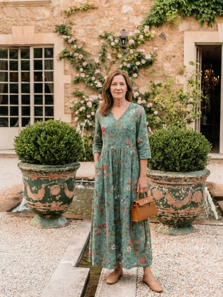 Marisca | Floral V-Neck Maxi Dress