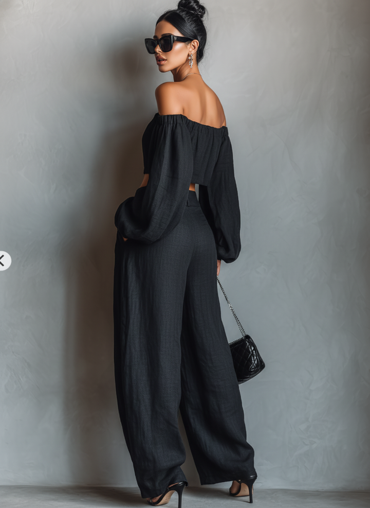 Corinne | Strapless Linen Set