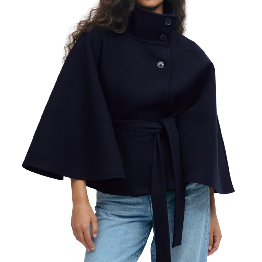 Edna | Cape-Style Belted Coat