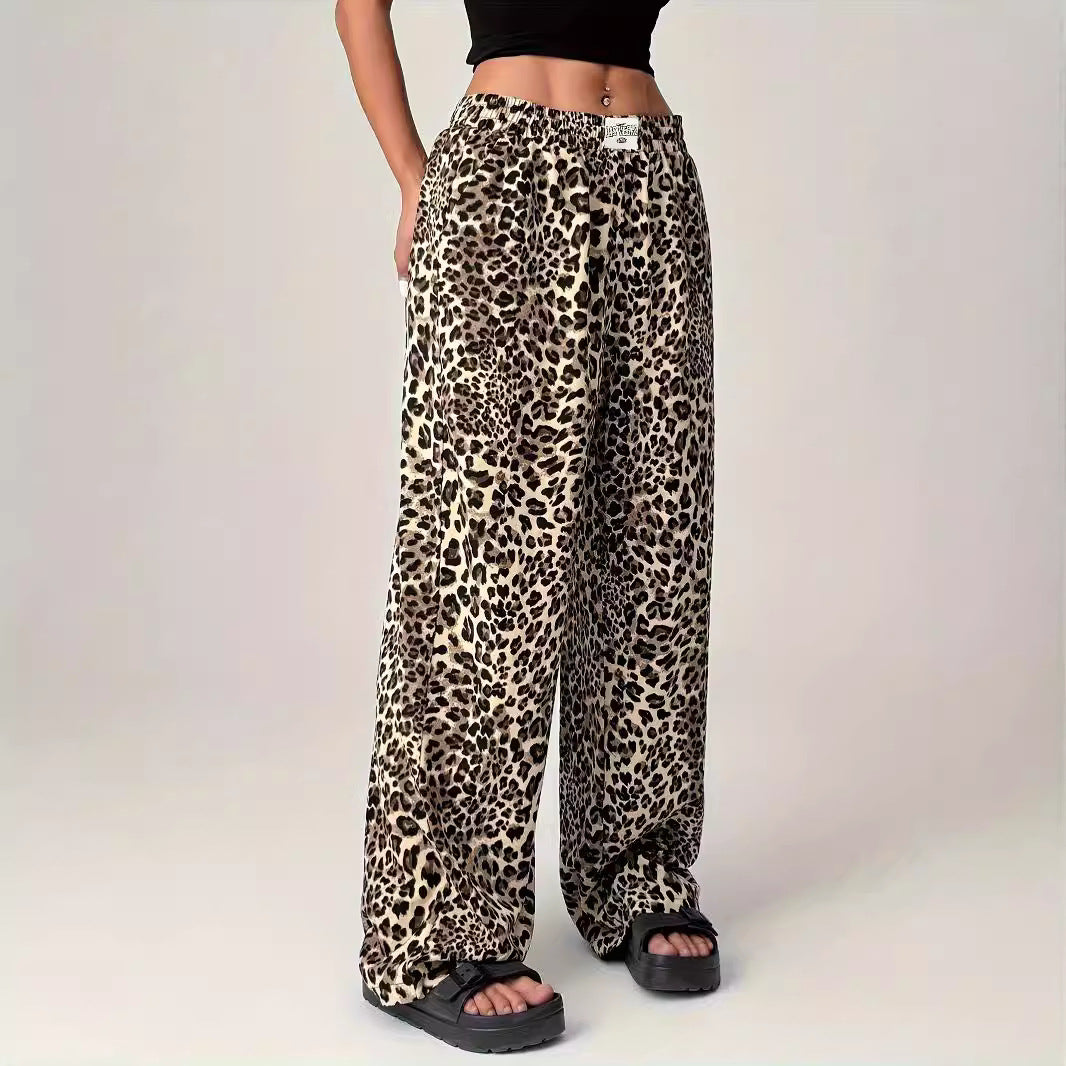 Colette | Comfy Straight-Leg Leopard Print Trousers