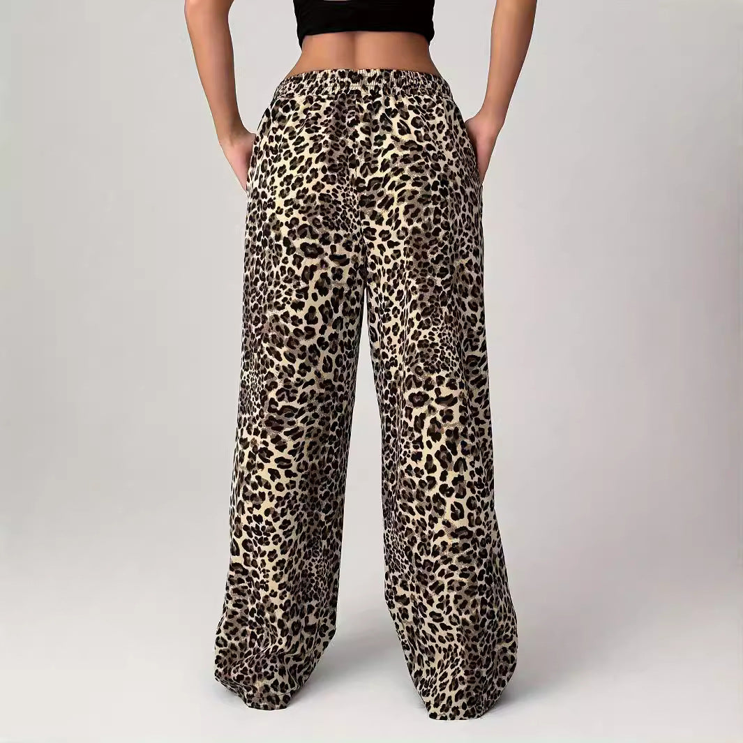 Colette | Comfy Straight-Leg Leopard Print Trousers