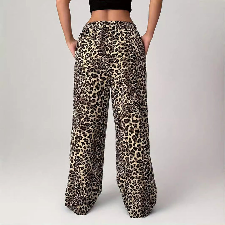 Colette | Comfy Straight-Leg Leopard Print Trousers