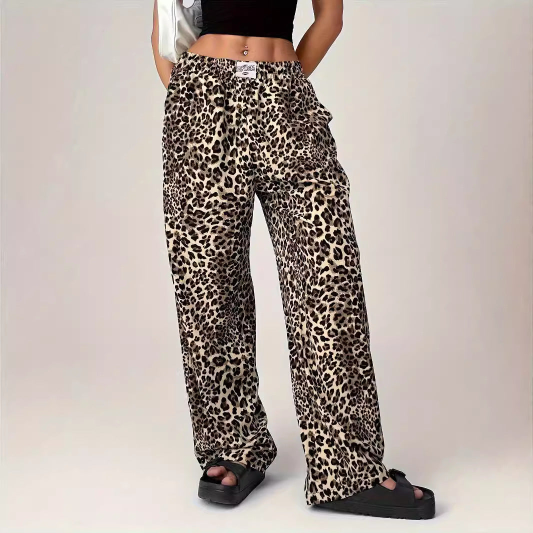 Colette | Comfy Straight-Leg Leopard Print Trousers