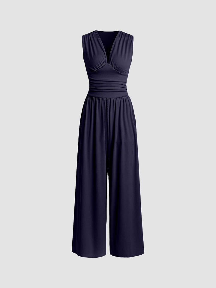 Charity | Elegant Sleeveless Wide-Leg Jumpsuit