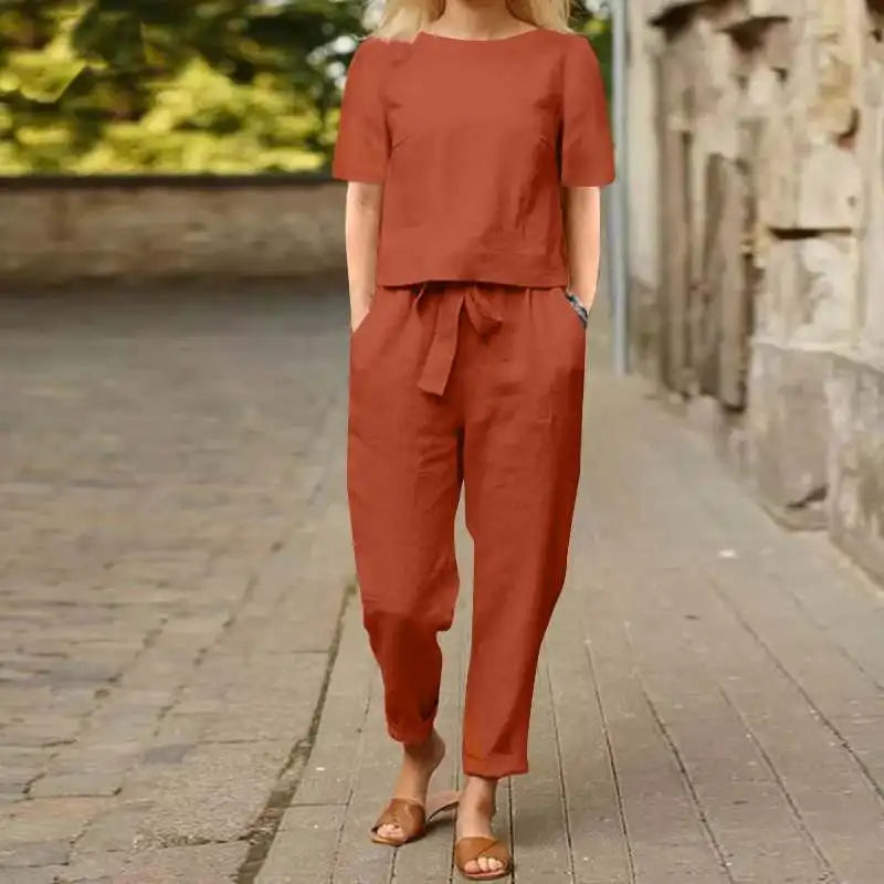 Alida | Elegant Two-Piece Linen Set