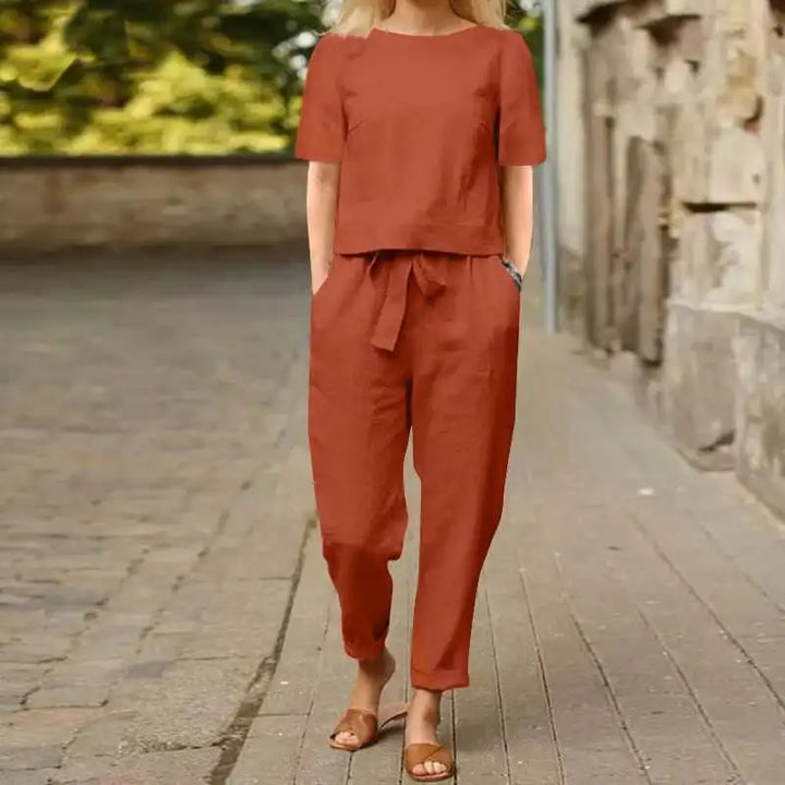 Alida | Elegant Two-Piece Linen Set