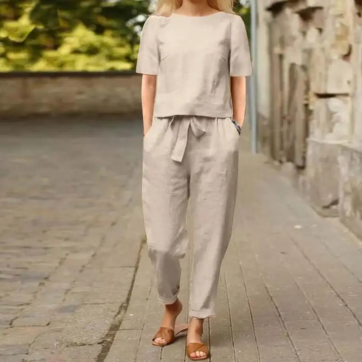 Alida | Elegant Two-Piece Linen Set