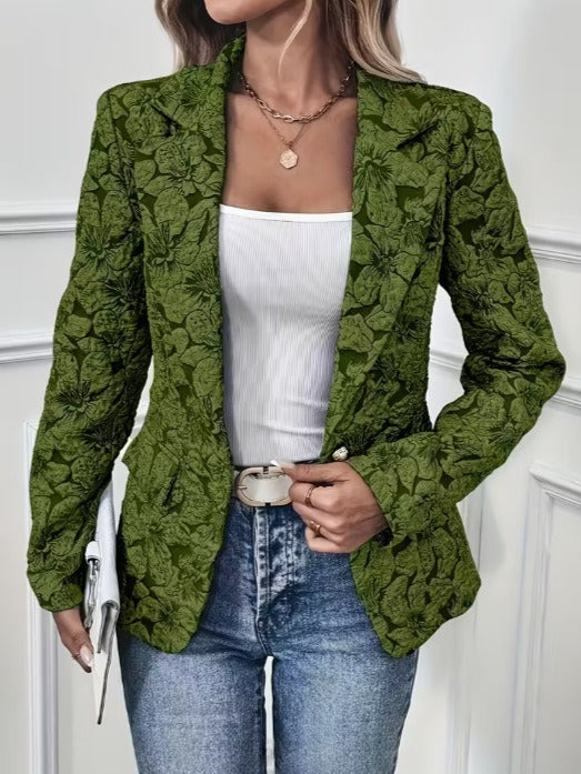 Georgiana | Paisley Jacquard Fitted Blazer
