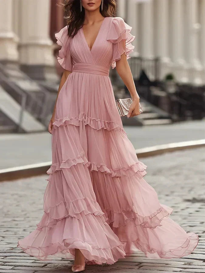 Zoe | Pink Elegant Maxi Dress