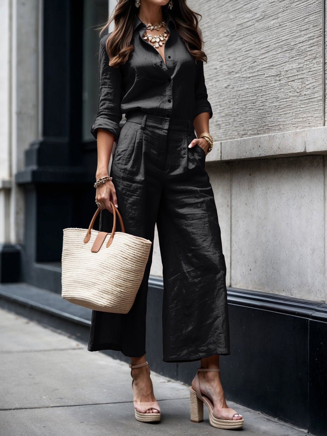 Suzanne | Capri Pants & Shirt Set