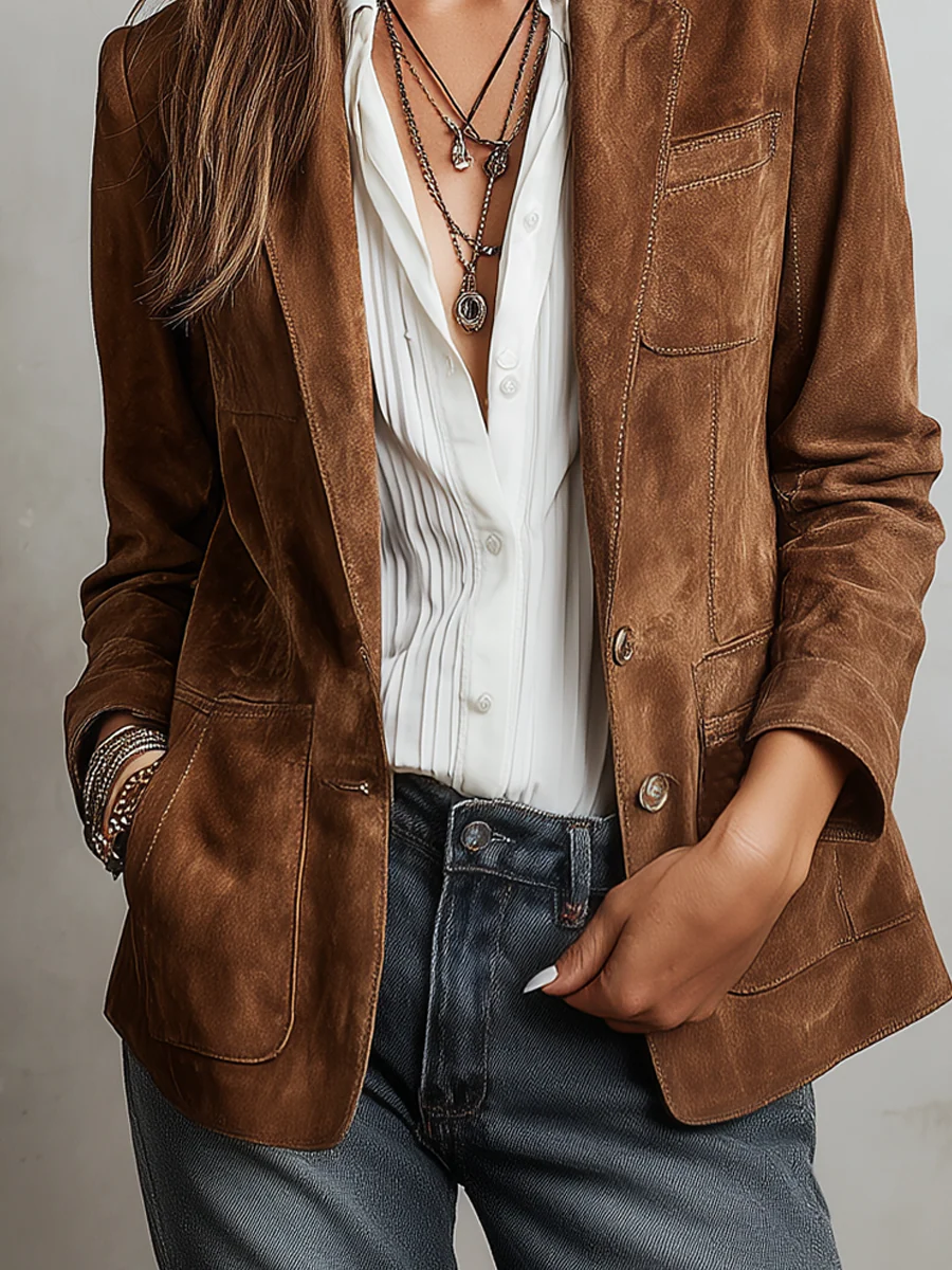 Cassandra | Vintage Brown Blazer