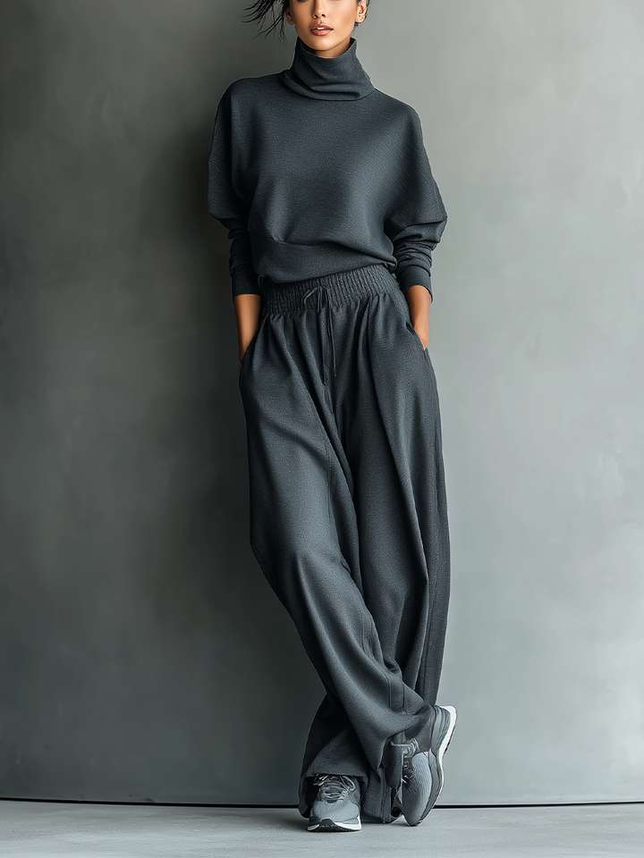 Eliza | Charcoal Knit Set