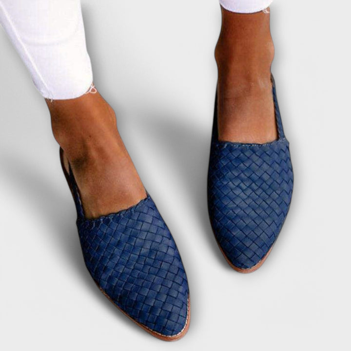 Aurora | Woven Open-Heel Loafers