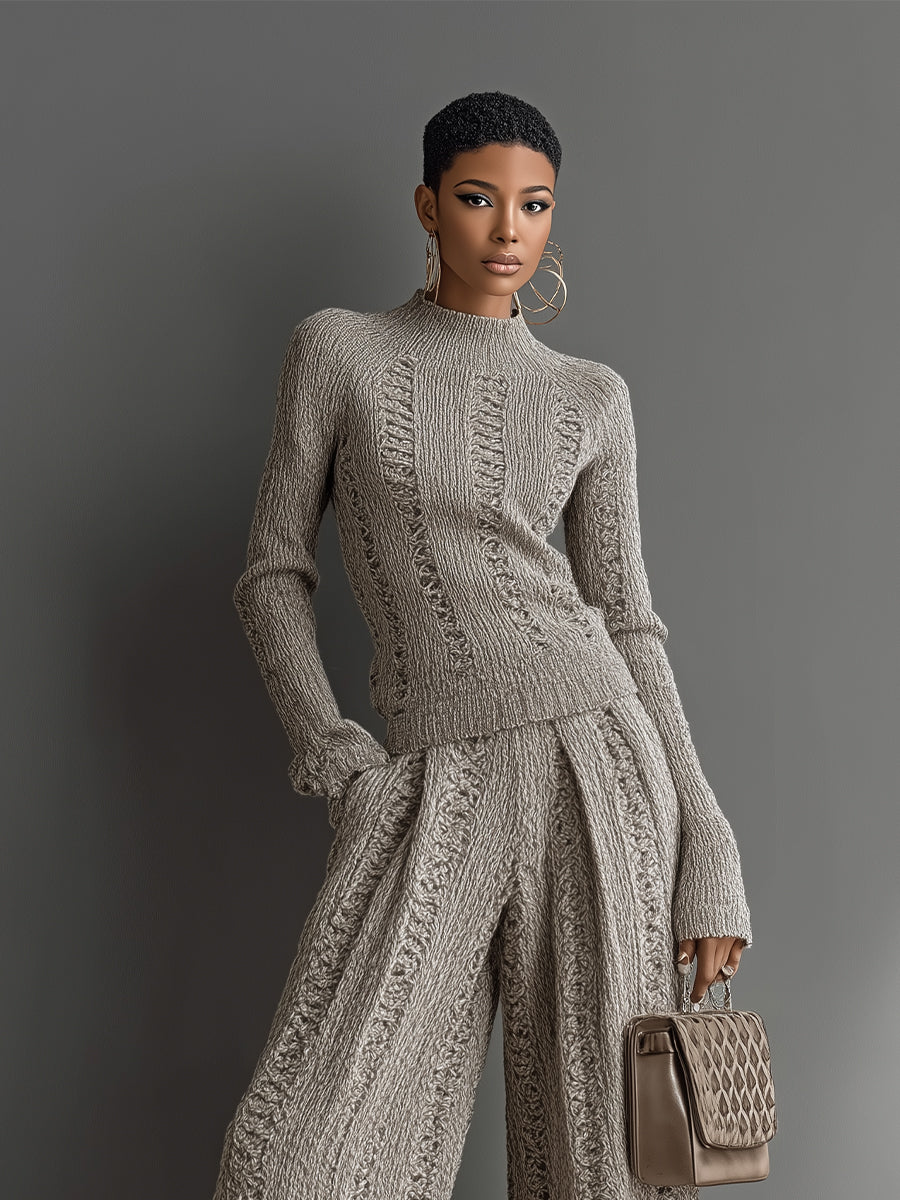 Juliana | Taupe Knit Set