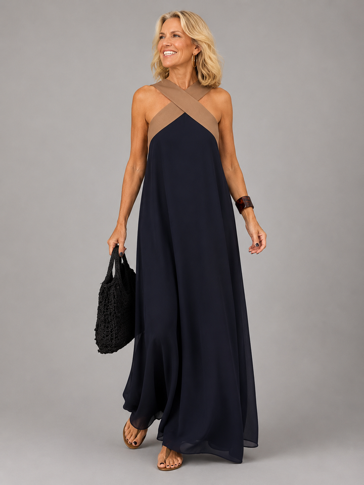 Verina | Cross Neck Maxi Dress