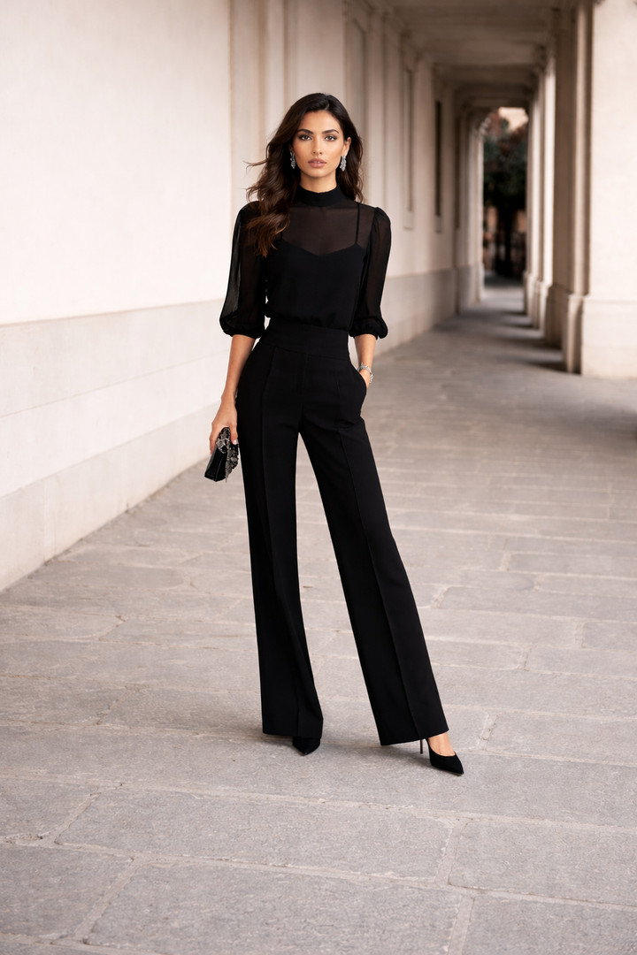Nokuthula | Sheer Camisole Three-Piece Set