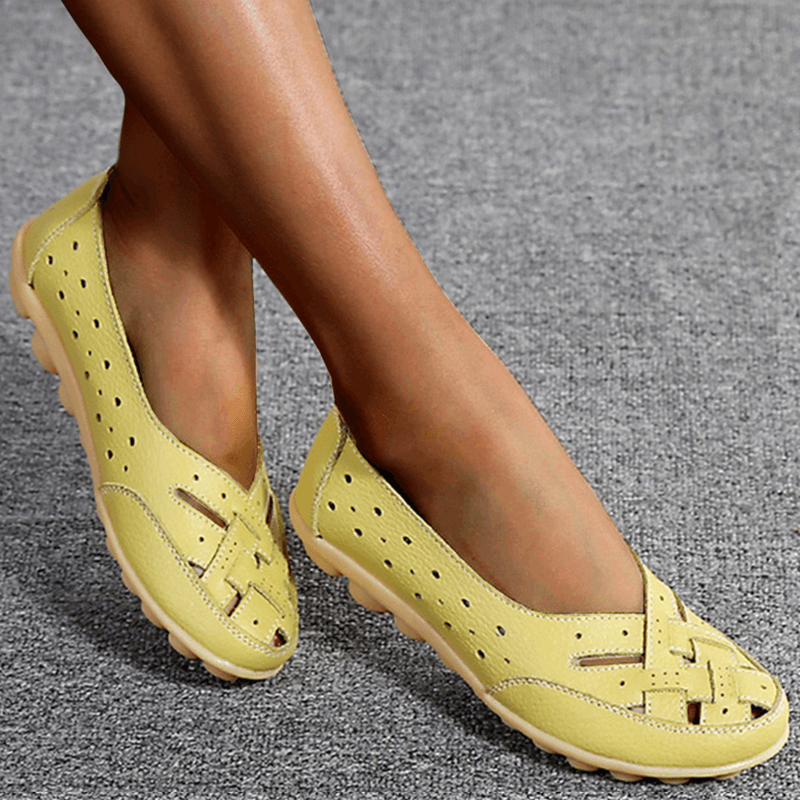 Elane | Breathable Leather Orthopedic Loafers