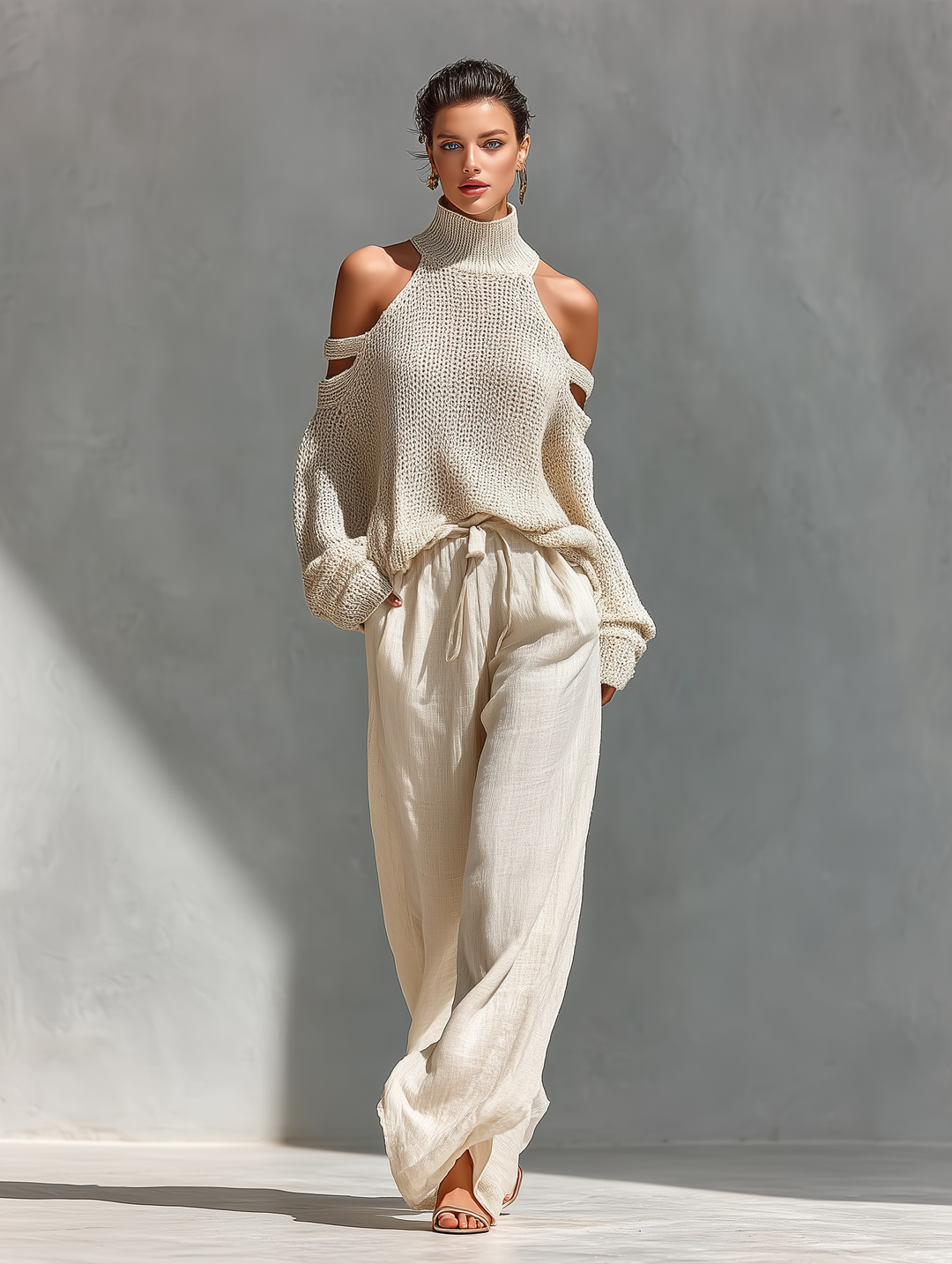 Charlotte | Beige Knit Set