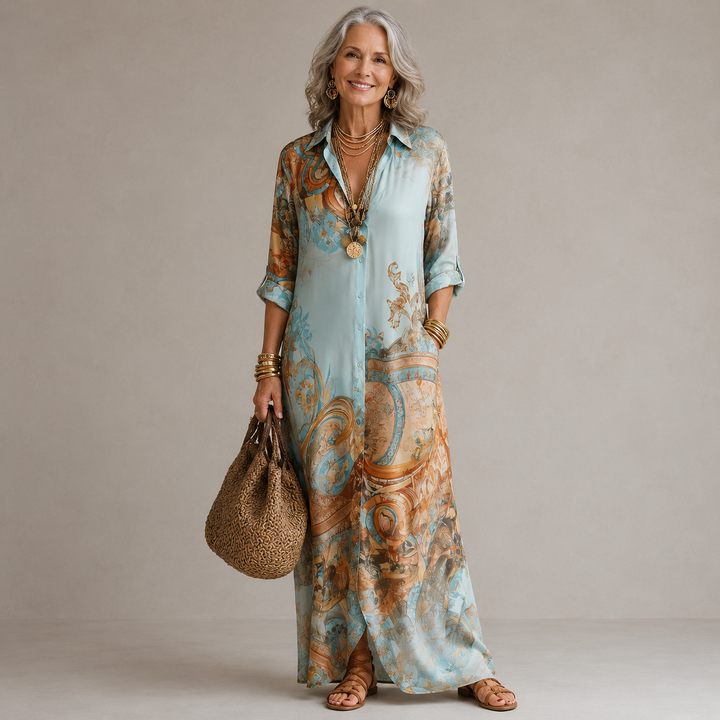 Evelina | Printed Maxi Dress