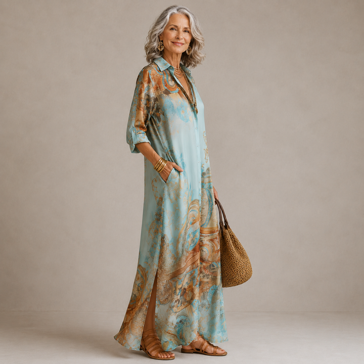 Evelina | Printed Maxi Dress