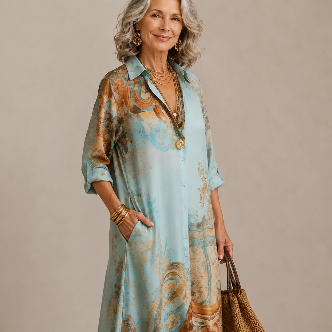 Evelina | Printed Maxi Dress