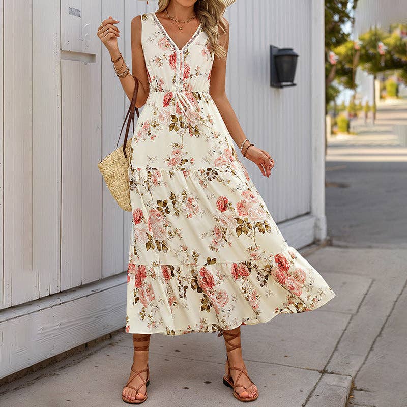 Marielle | Floral Sleeveless Maxi Dress
