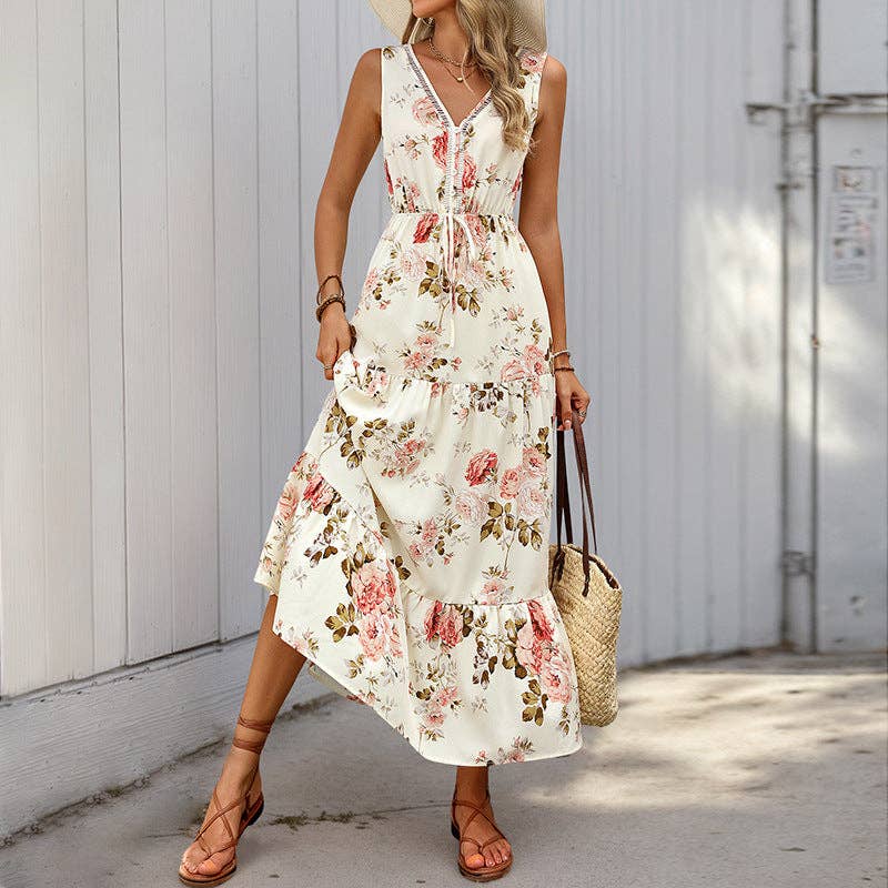 Marielle | Floral Sleeveless Maxi Dress
