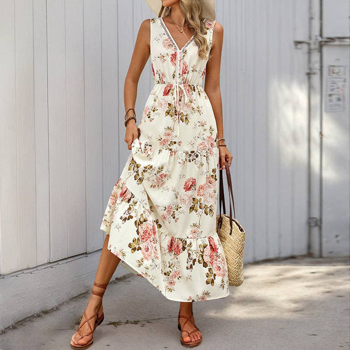 Marielle | Floral Sleeveless Maxi Dress