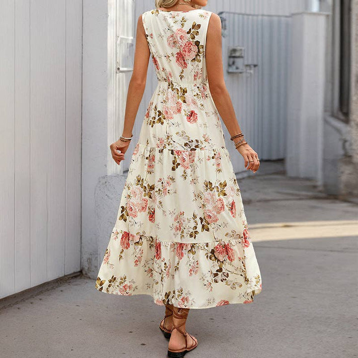 Marielle | Floral Sleeveless Maxi Dress
