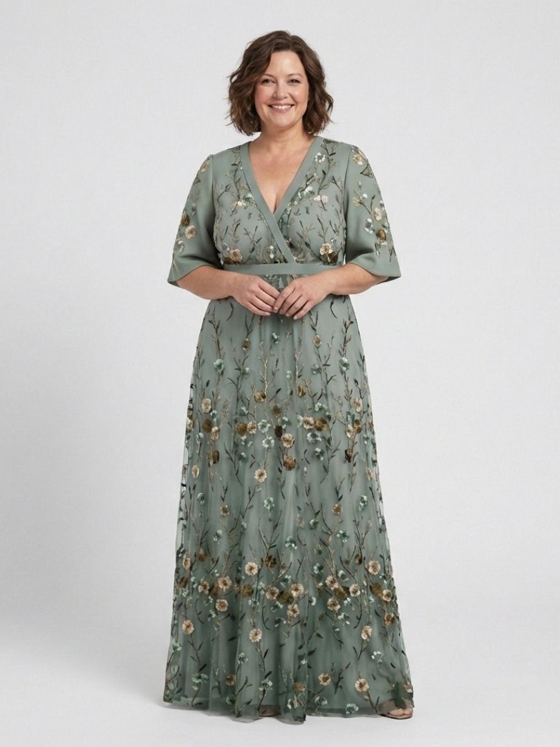 Evelien | Floral V-Neck Maxi Dress
