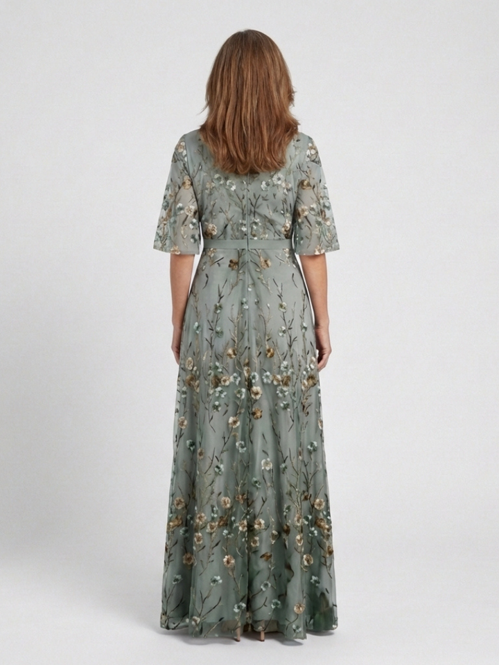 Evelien | Floral V-Neck Maxi Dress