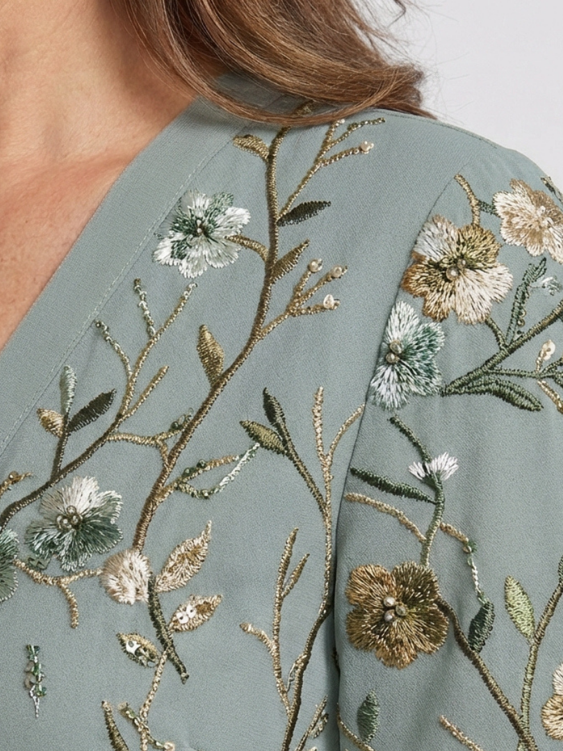 Evelien | Floral V-Neck Maxi Dress