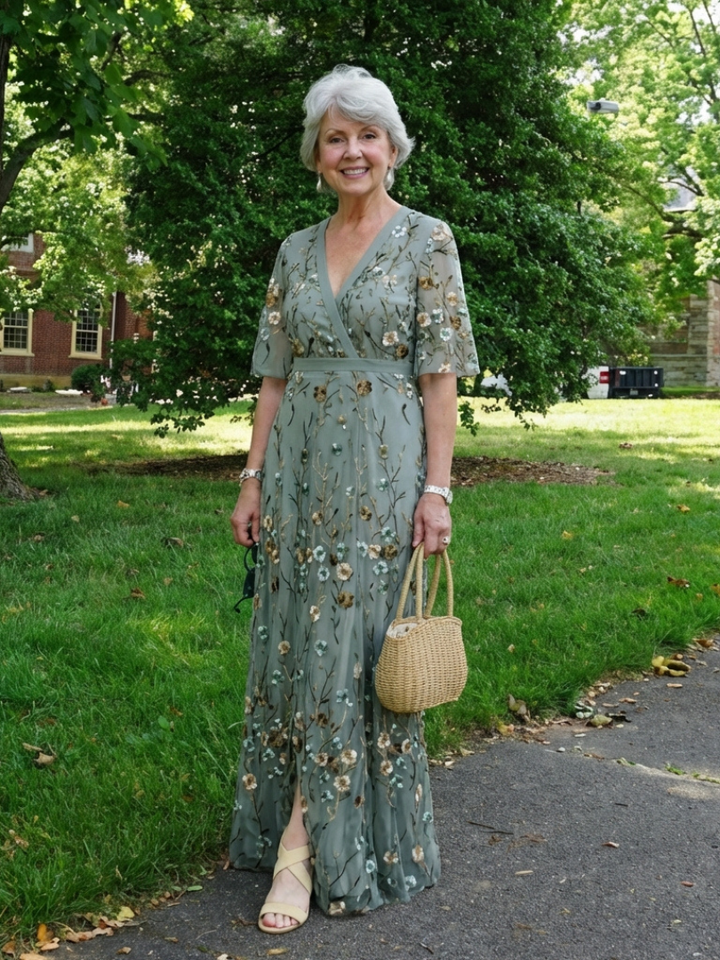 Evelien | Floral V-Neck Maxi Dress
