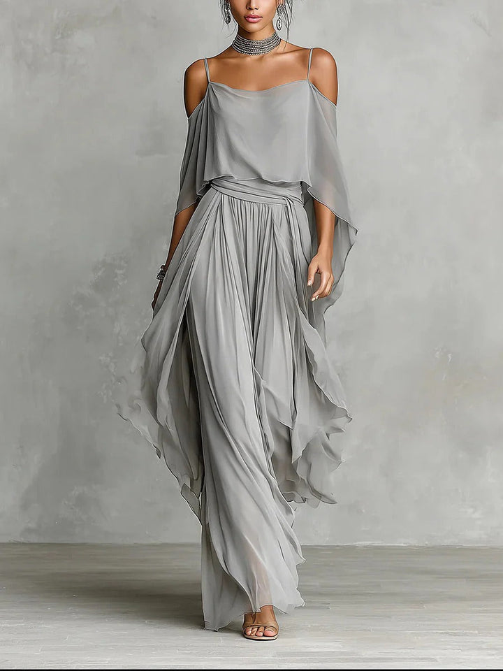 Nomvula | Grey Fluid Set with Strappy Top