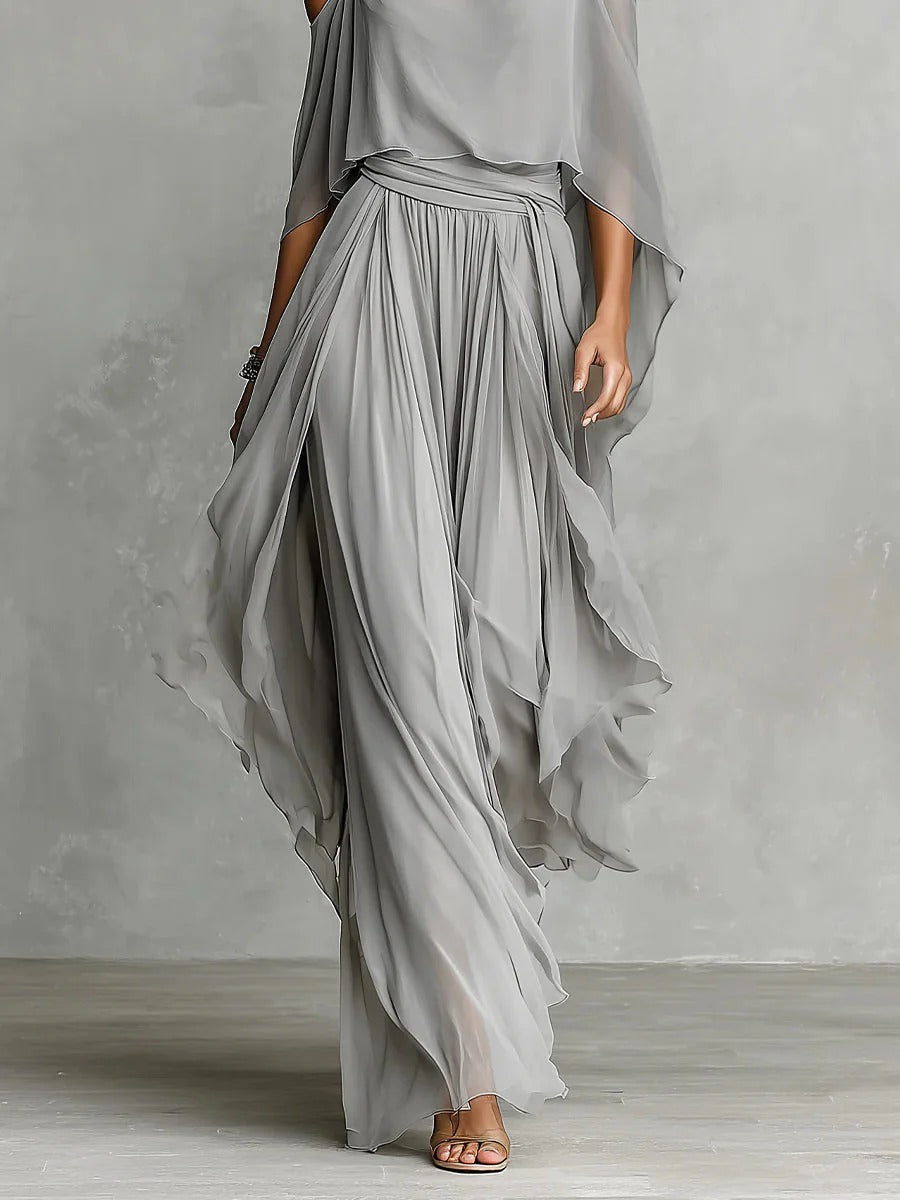 Nomvula | Grey Fluid Set with Strappy Top