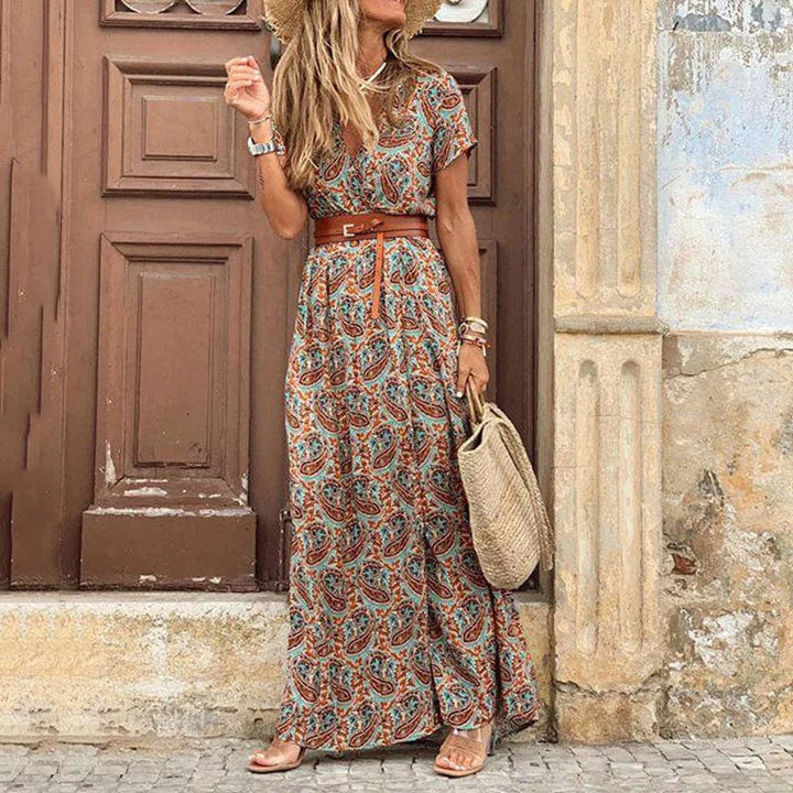 Rebecca | Belted Maxi Dress