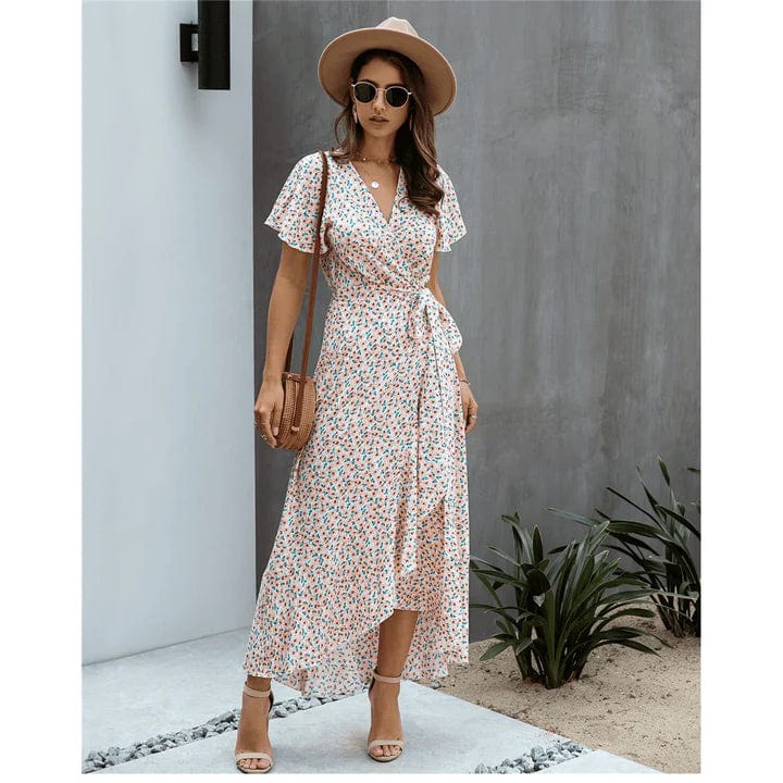 Stella | Pink Printed Maxi Dress